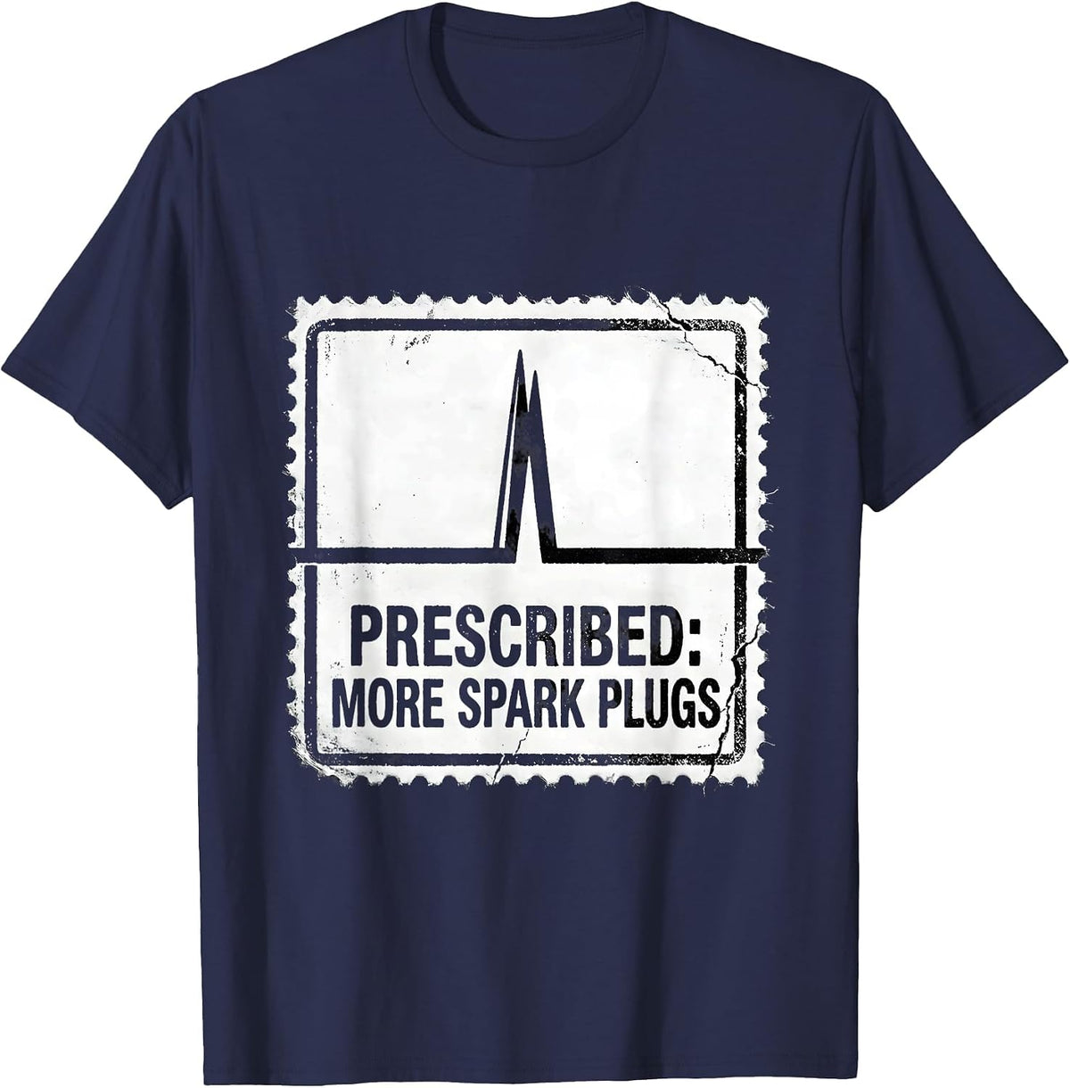 More Spark Plugs Funny Car Guy Auto Mechanic Racing T-Shirt - Navy Blue