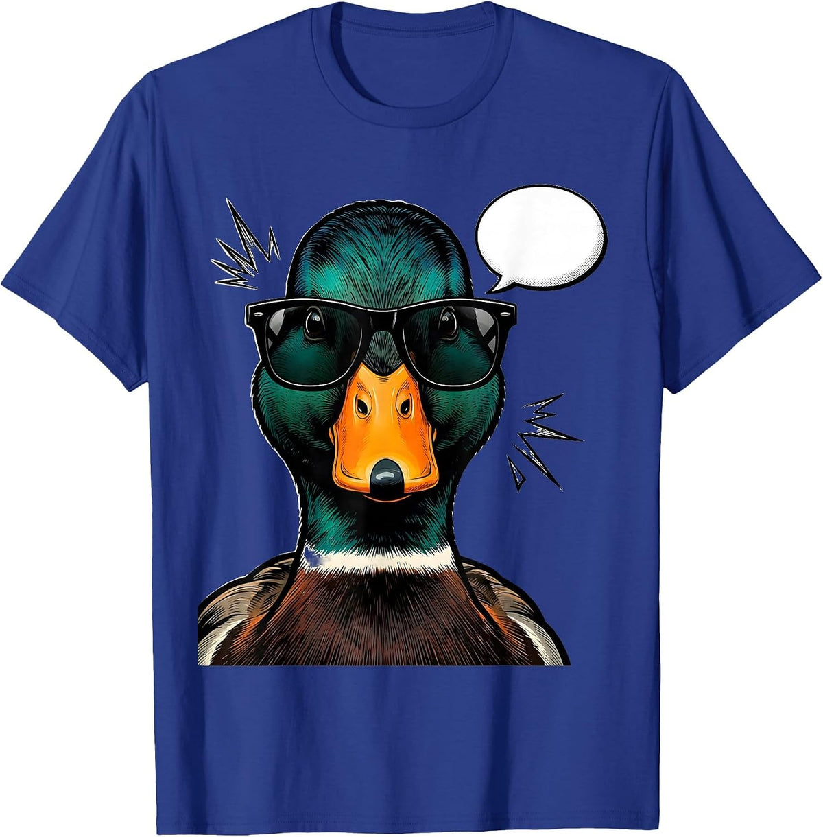 Duck Sunglasses Comic Book Novelty Gift T-Shirt - Royal Blue
