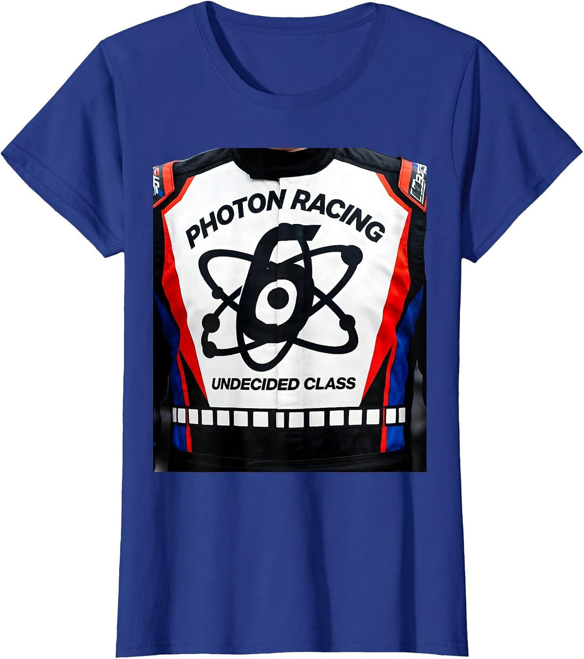 Women's Photon Racing Undecided Class Quantum Physics Humor Science T-Shirt - Royal Blue