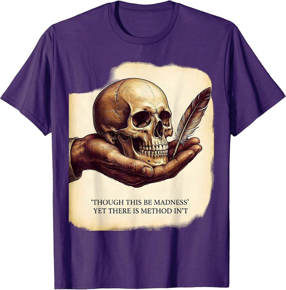 Men's Though This Be Madness Yet There Is Method In't Literary T-Shirt - Purple