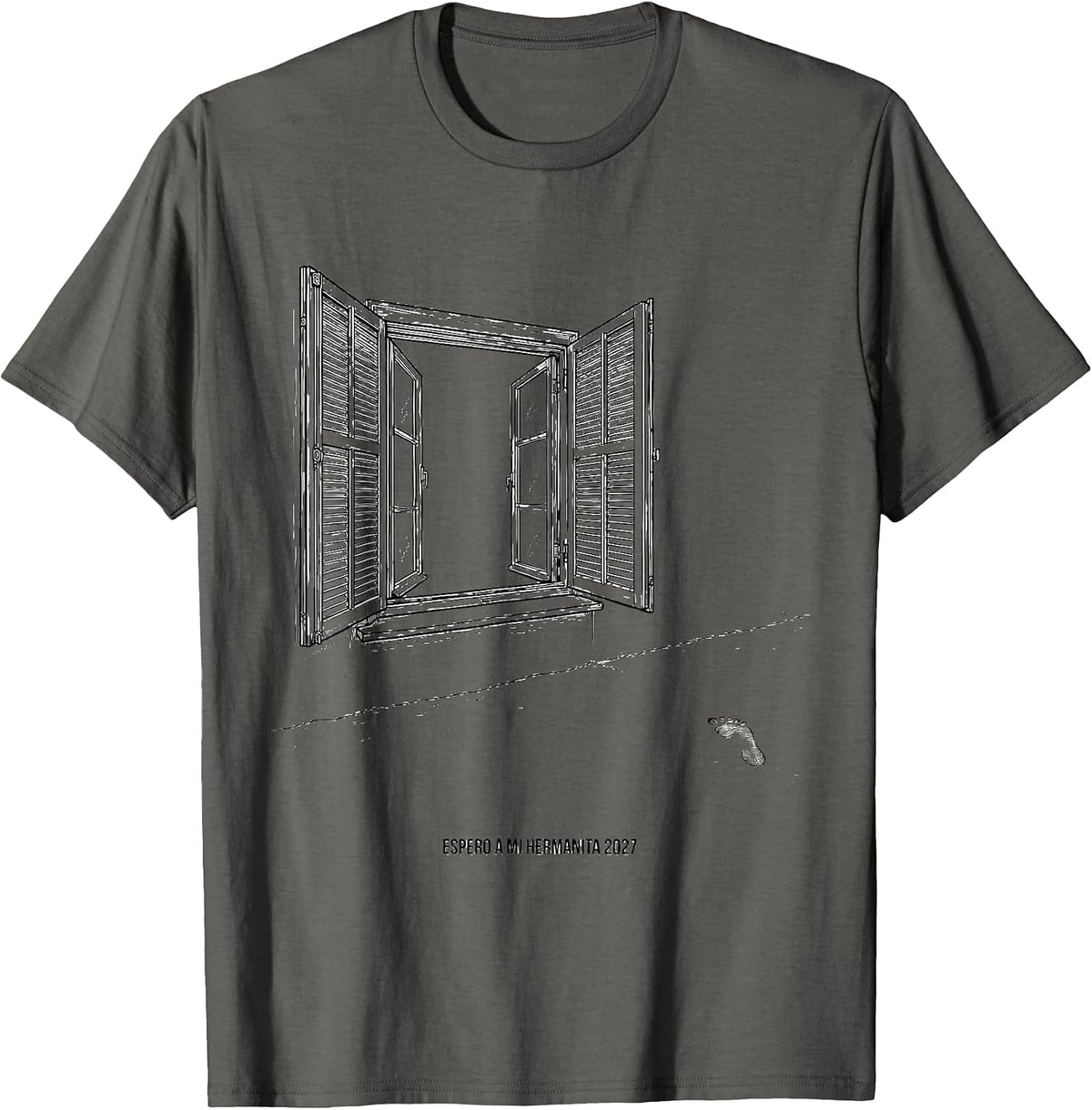 Men's Espero A Mi Hermanita 2027 Spanish Big Sister Pregnancy T-Shirt - Asphalt Grey