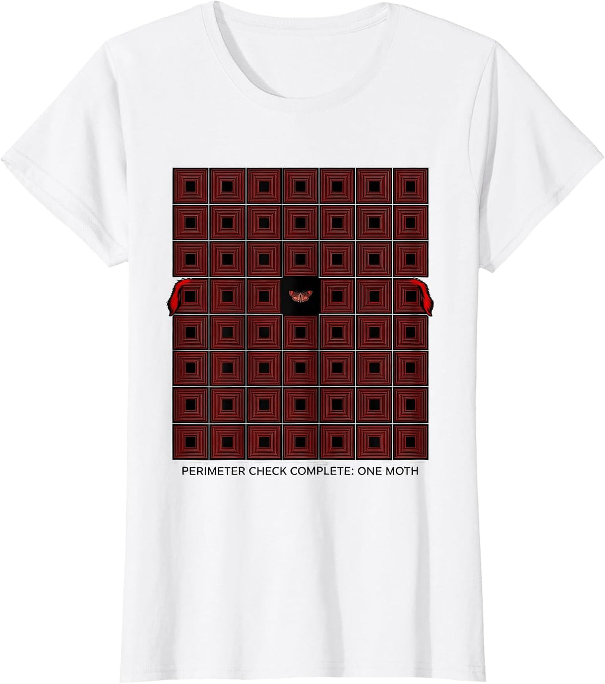 Perimeter Check Complete: One Moth Great Pyrenees Dog Owner T-Shirt - White