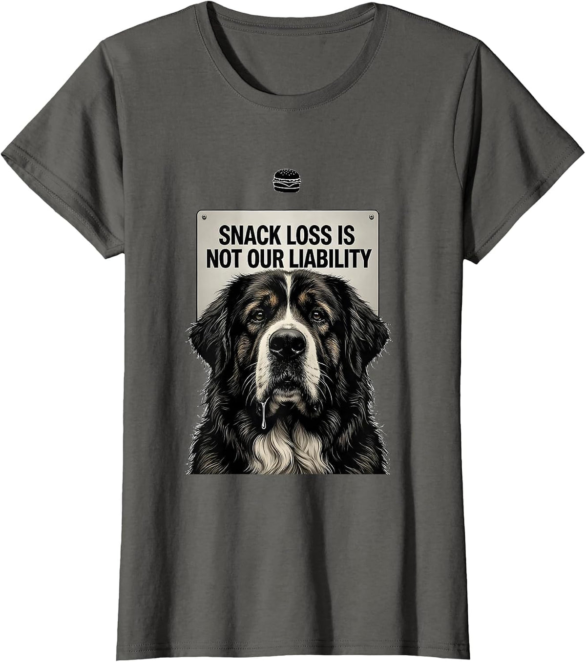 Women's Snack Loss Is Not Our Liability Funny Great Pyrenees Dog Mom T-Shirt - Asphalt Grey