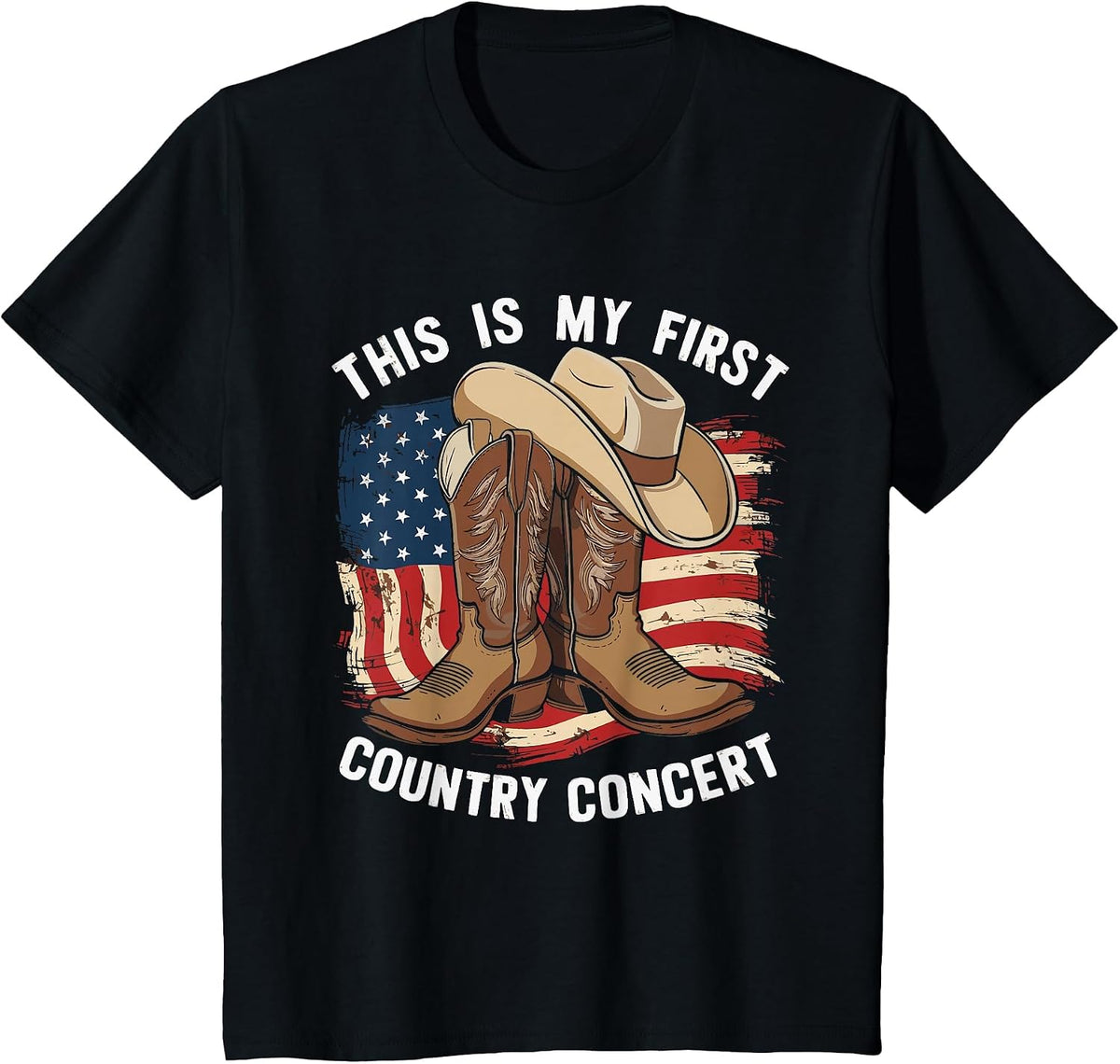 This is My First Country Concert T-Shirt - Black