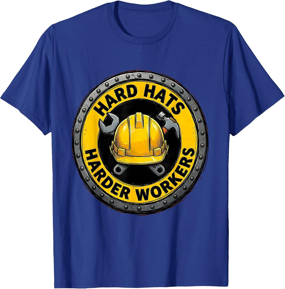 Men's Hard Hats Harder Workers Blue Collar Pride T-Shirt - Royal Blue