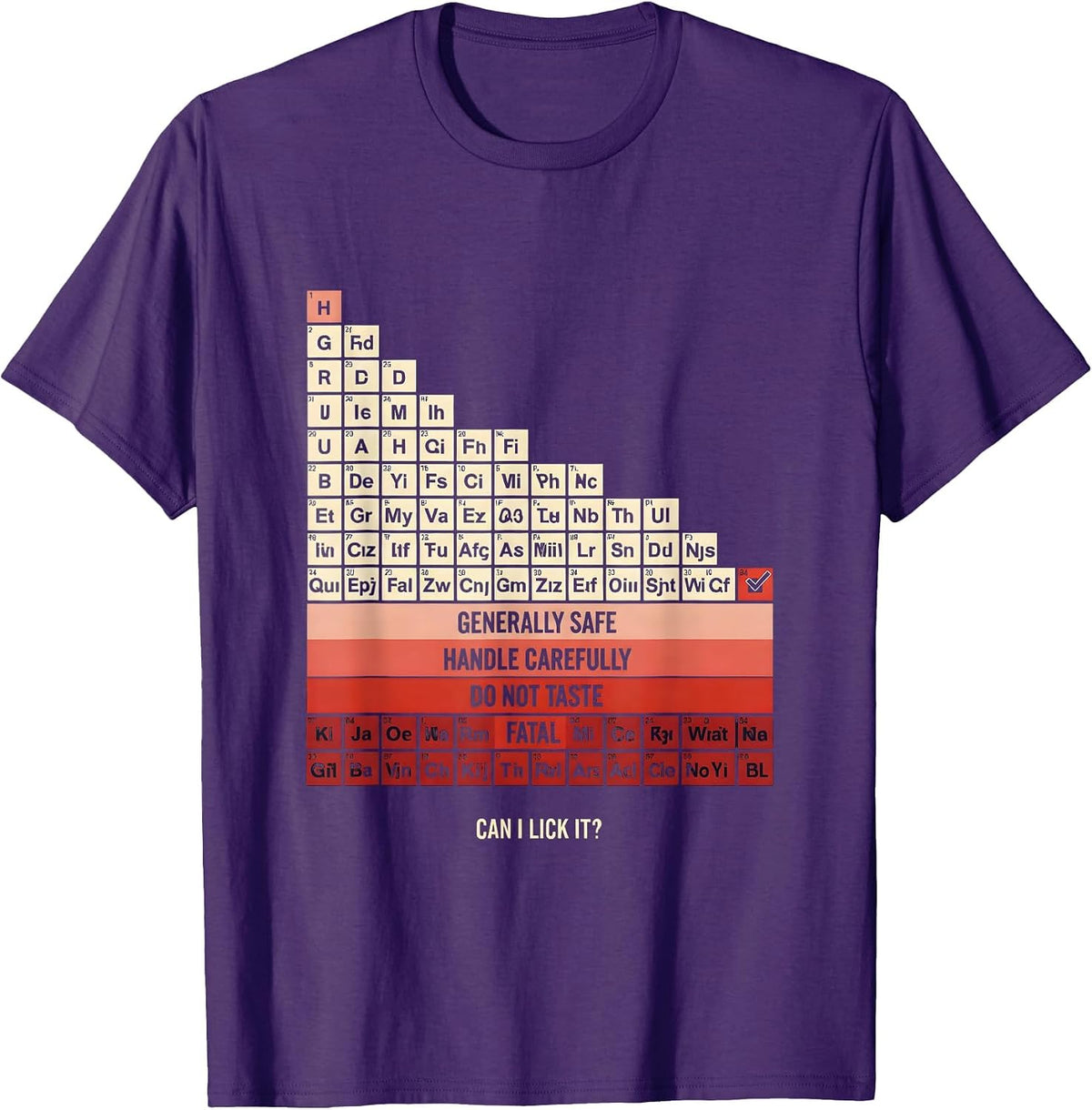 Men's Can I Lick It Funny Science Teacher Gift T-Shirt - Purple