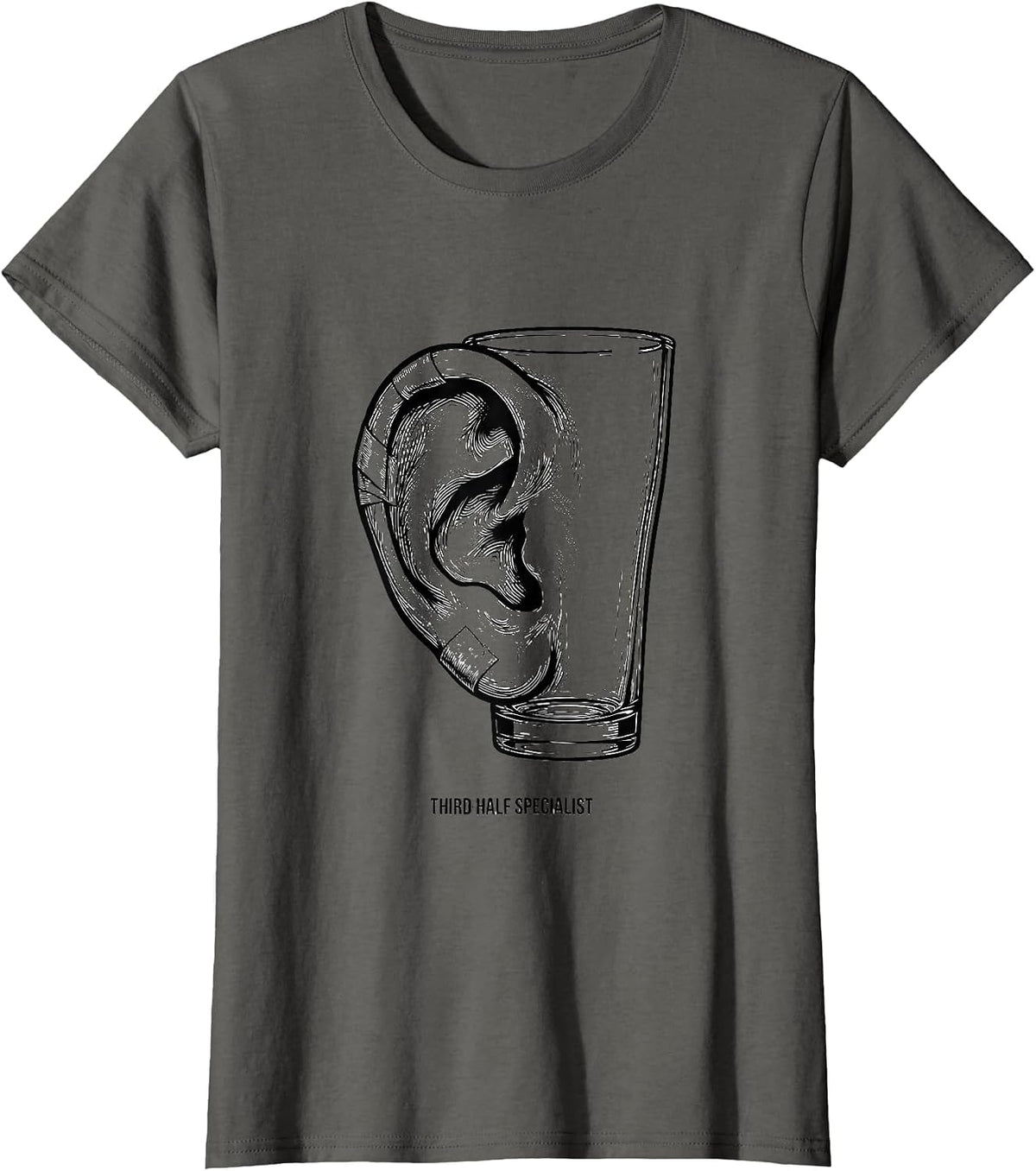 Women's Third Half Specialist Funny Rugby Player Coach Fan Humor T-Shirt - Asphalt Grey