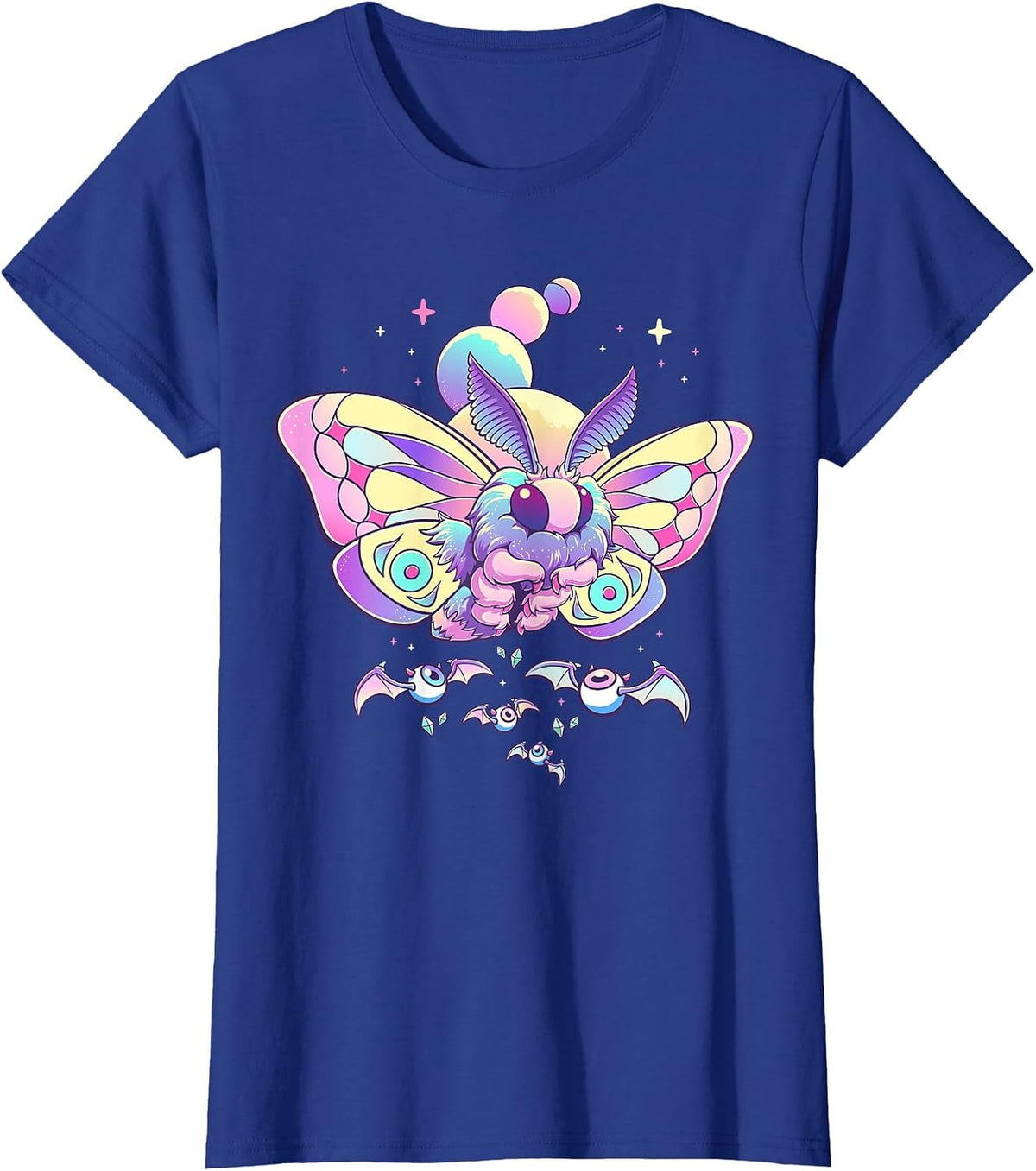 Pastel Goth Moth Cute Creepy Aesthetic Gothic Kawaii Occult T-Shirt - Royal Blue