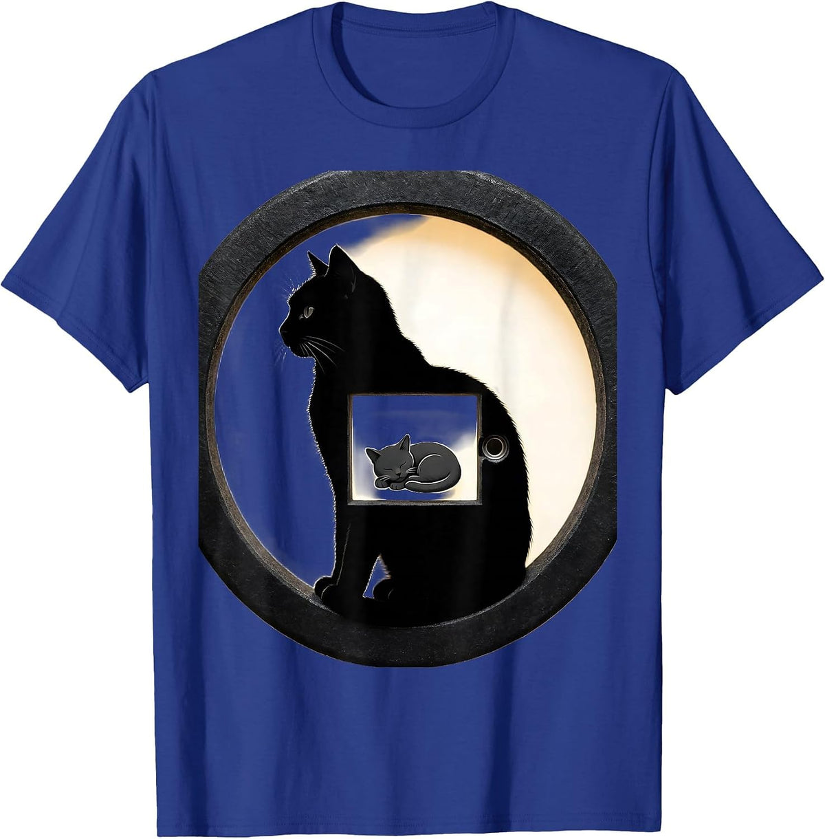 Men's Schrodingers Cat Quantum Physics Humor Silly T-Shirt - Royal Blue