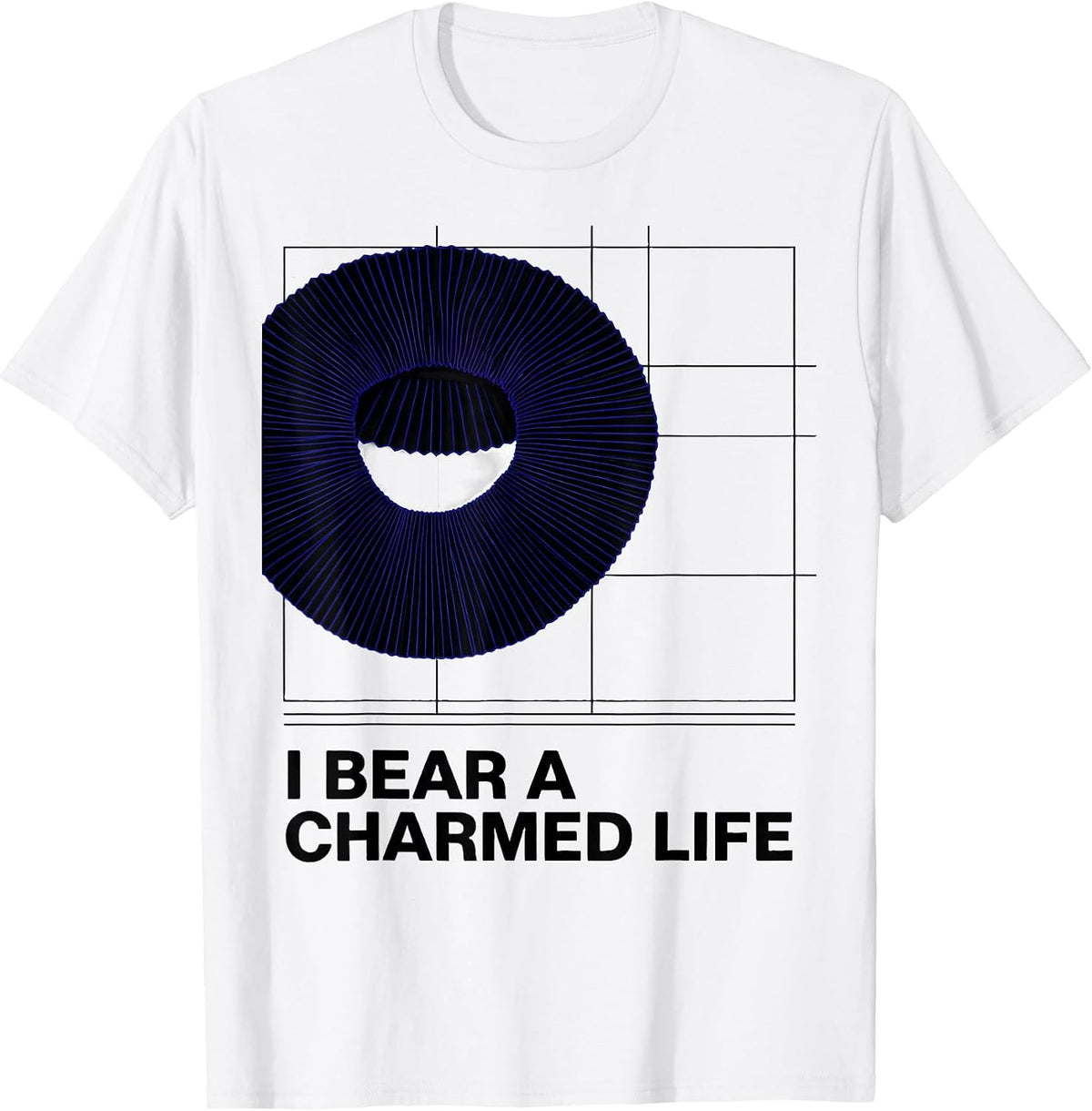 Men's I Bear A Charmed Life Funny Shakespeare Literary Quote Humor T-Shirt - White