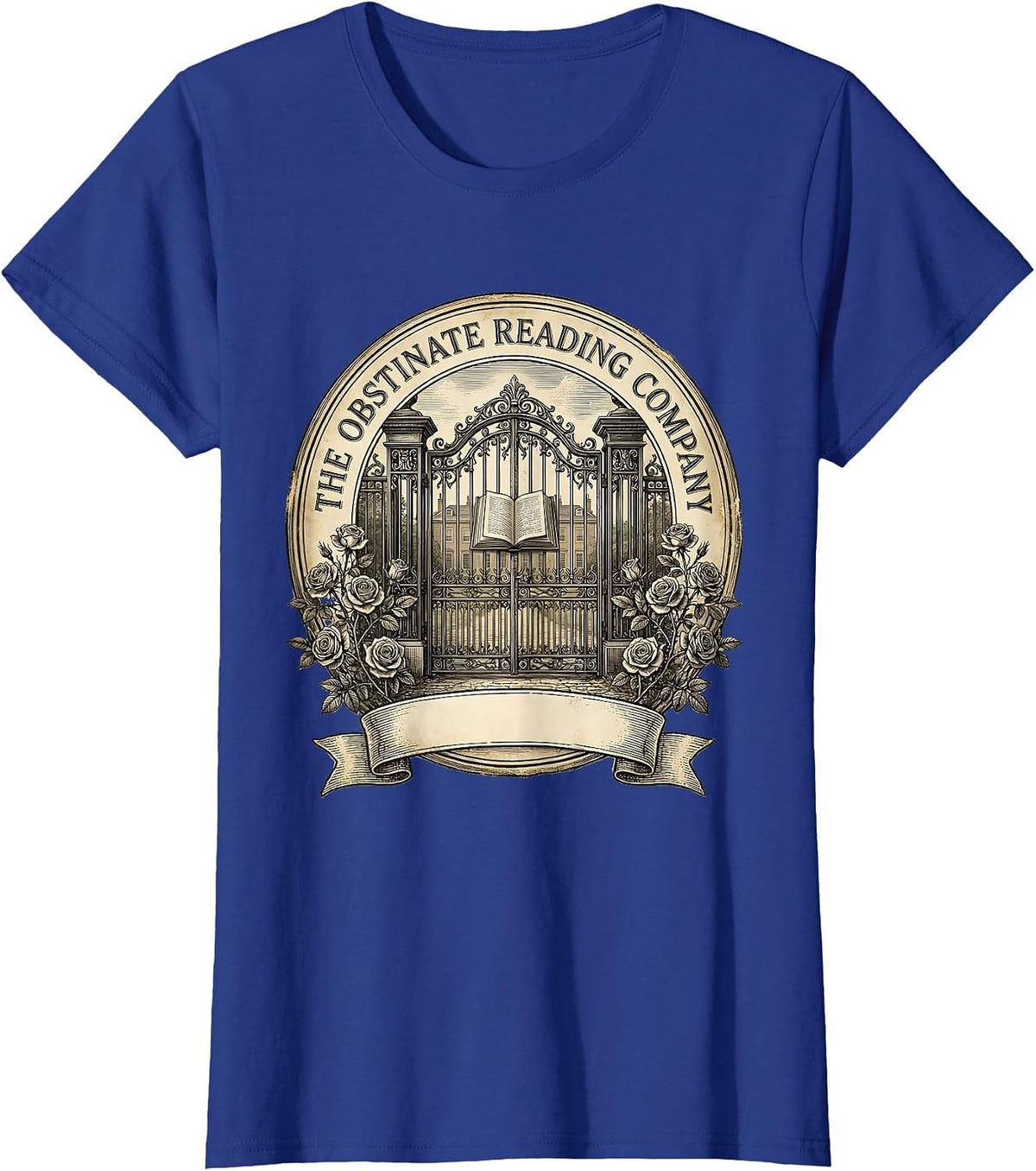 Women's The Obstinate Reading Company Vintage Jane Austen Pride T-Shirt - Royal Blue