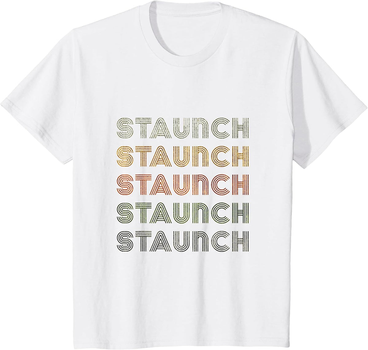 Love Heart Staunch Grunge Vintage Black Staunch T-Shirt T-Shirt - White