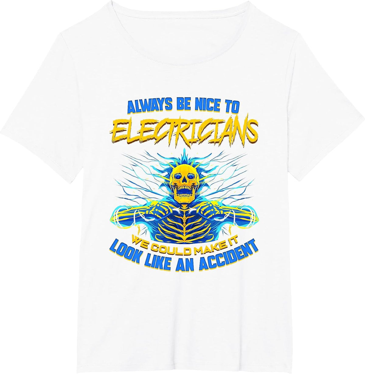 Electrician Funny for Electrical Engineer Electricity T-Shirt - White