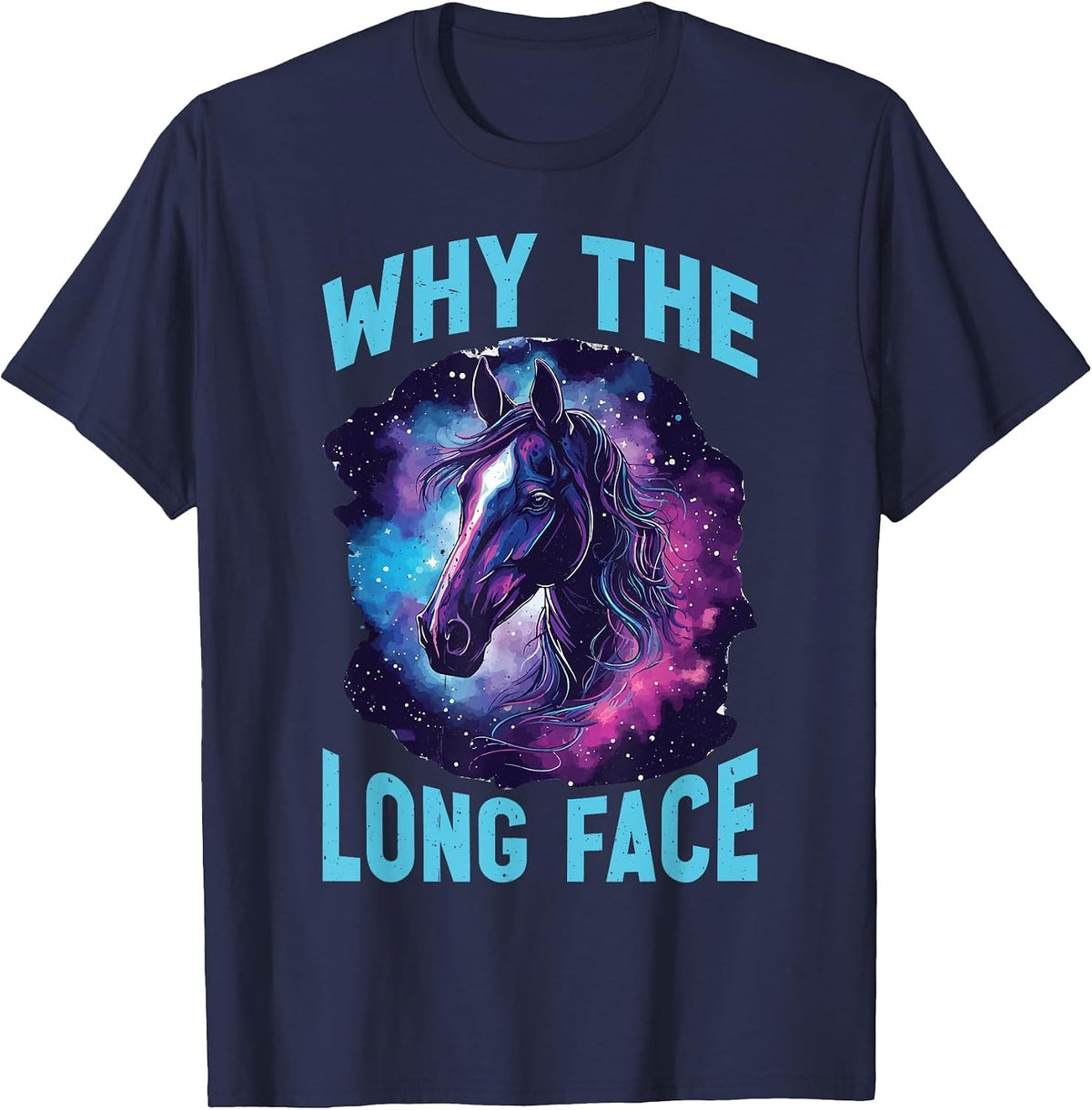 Why The Long Face - T-Shirt - Navy Blue