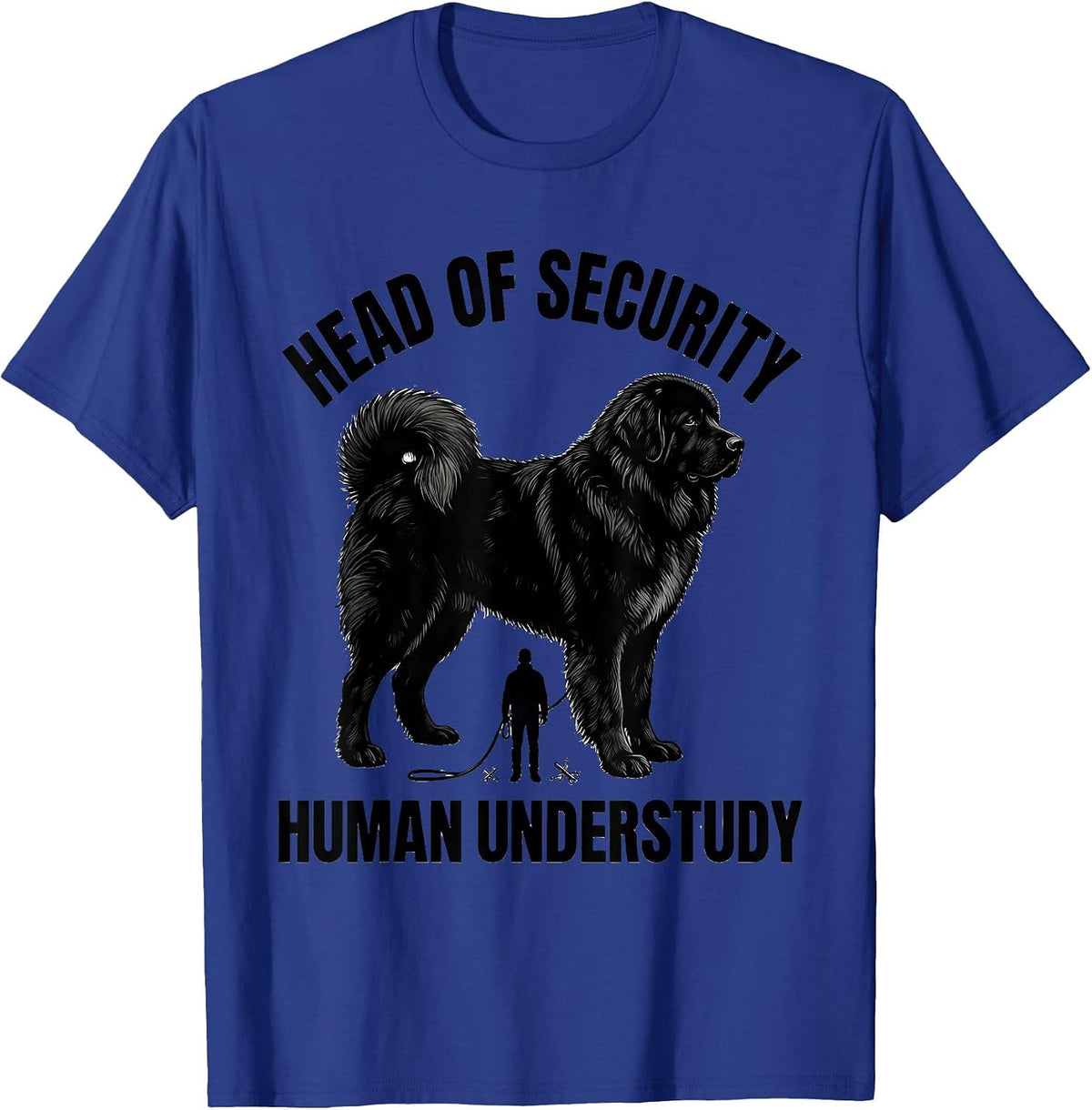 Men's Head Of Security, Human Understudy Funny Great Pyrenees Dog T-Shirt - Royal Blue