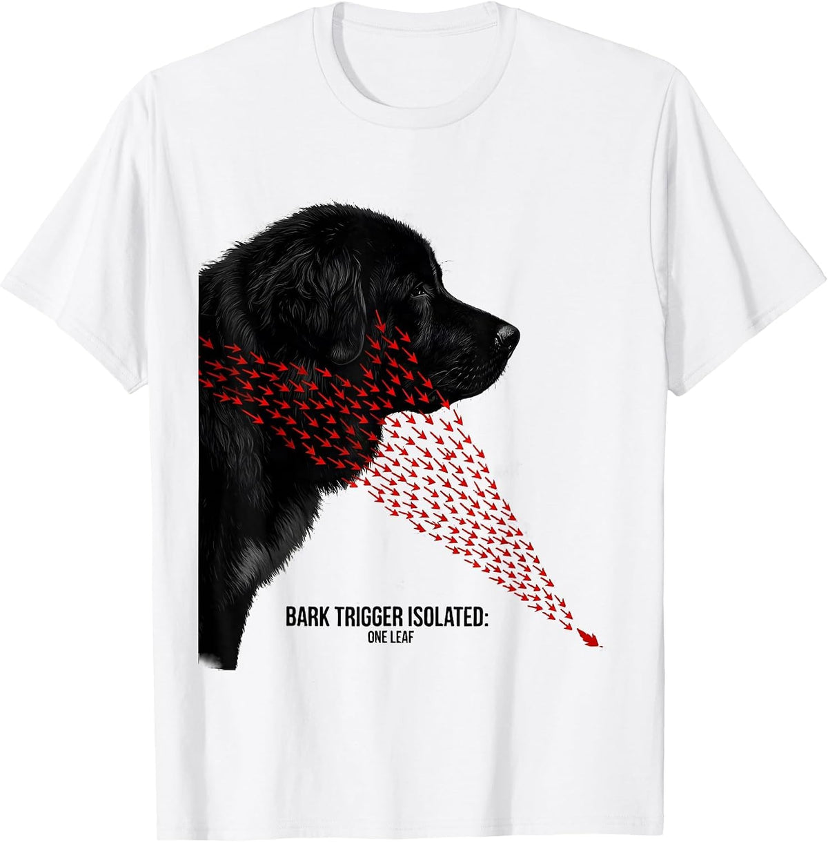 Men's Bark Trigger Isolated: One Leaf Funny Great Pyrenees Dog T-Shirt - White
