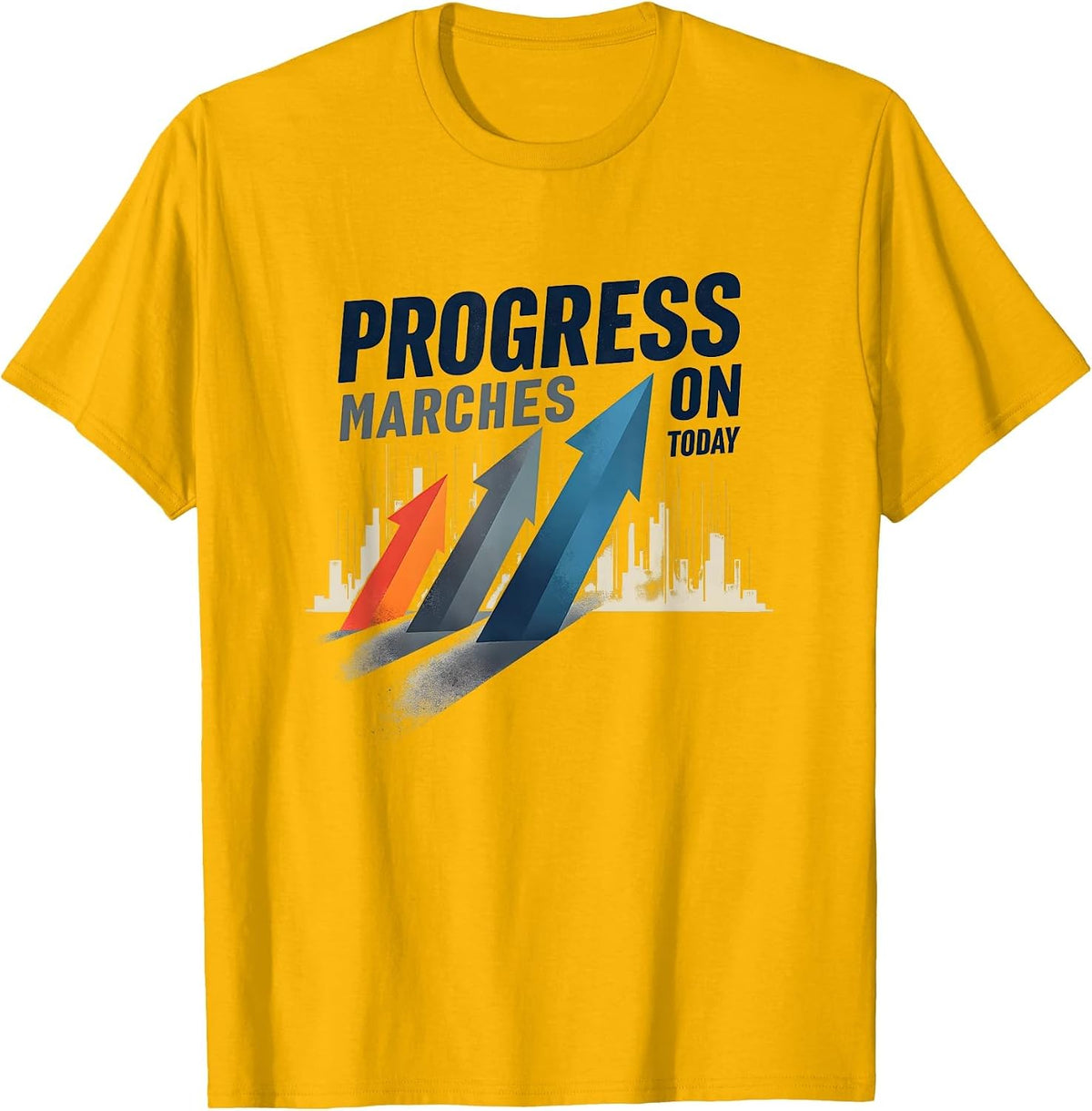 Progress Marches On Today Inauguration Design T-Shirt - Golden Yellow