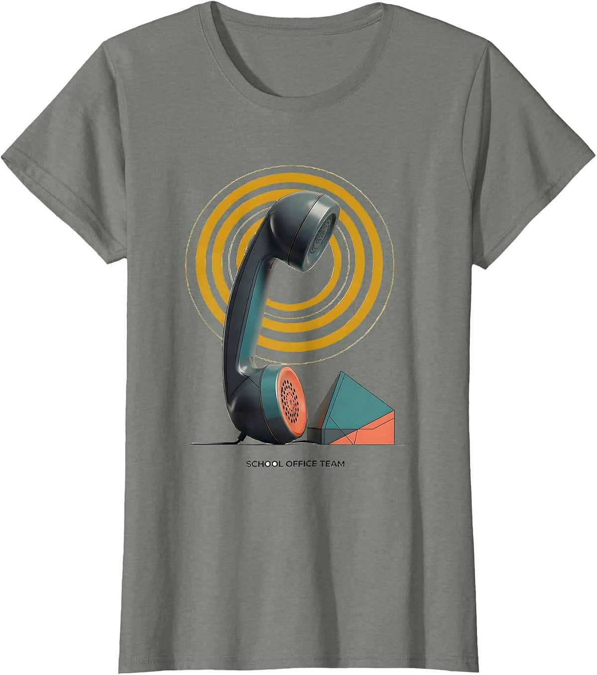 Women's School Office Team Midcentury Modern Admin Appreciation T-Shirt - Olive Heather