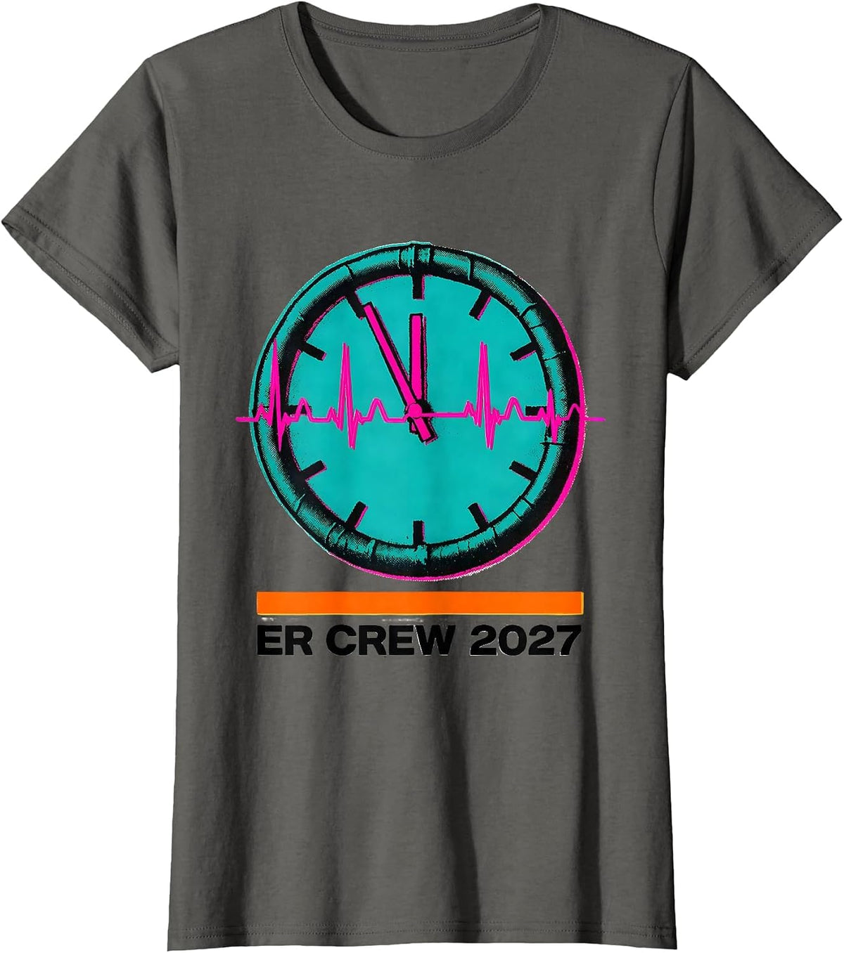 Women's ER Crew 2027 Funny Nurse Crew New Years Eve Party T-Shirt - Asphalt Grey