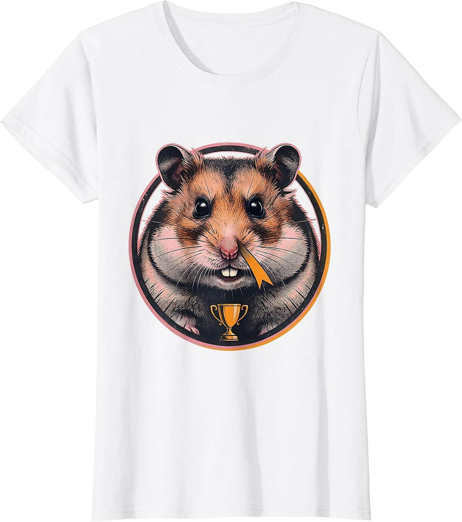 Women's Hamster Meme Cute Funny Hamster Girl Humor T-Shirt - White