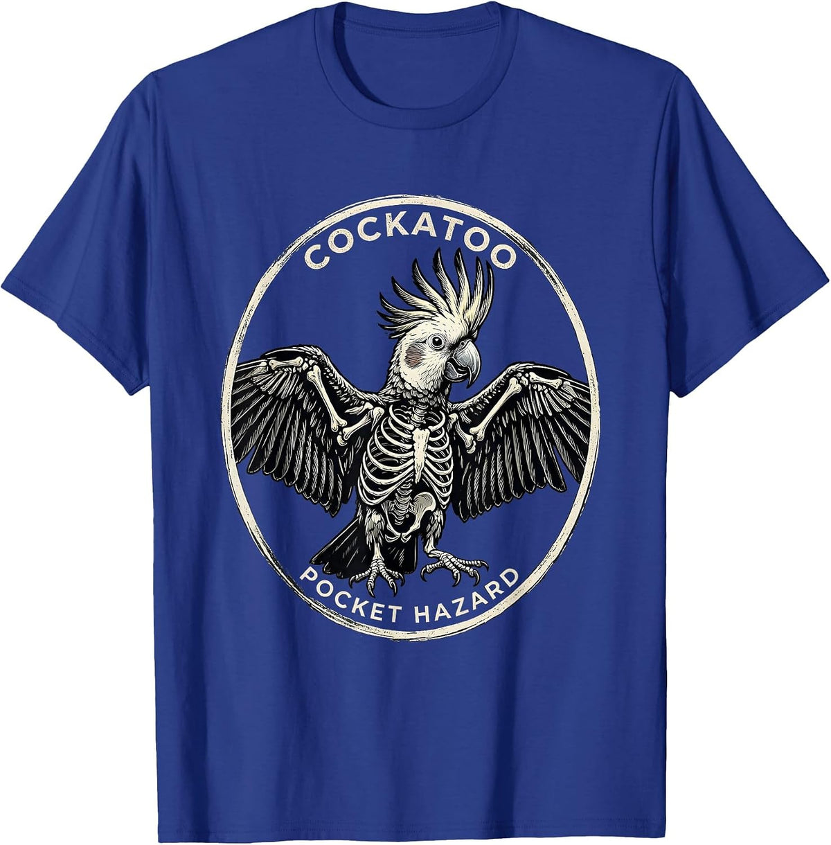 Men's Cockatoo Pocket Hazard Funny Cockatiel Bird Lover Gift T-Shirt - Royal Blue
