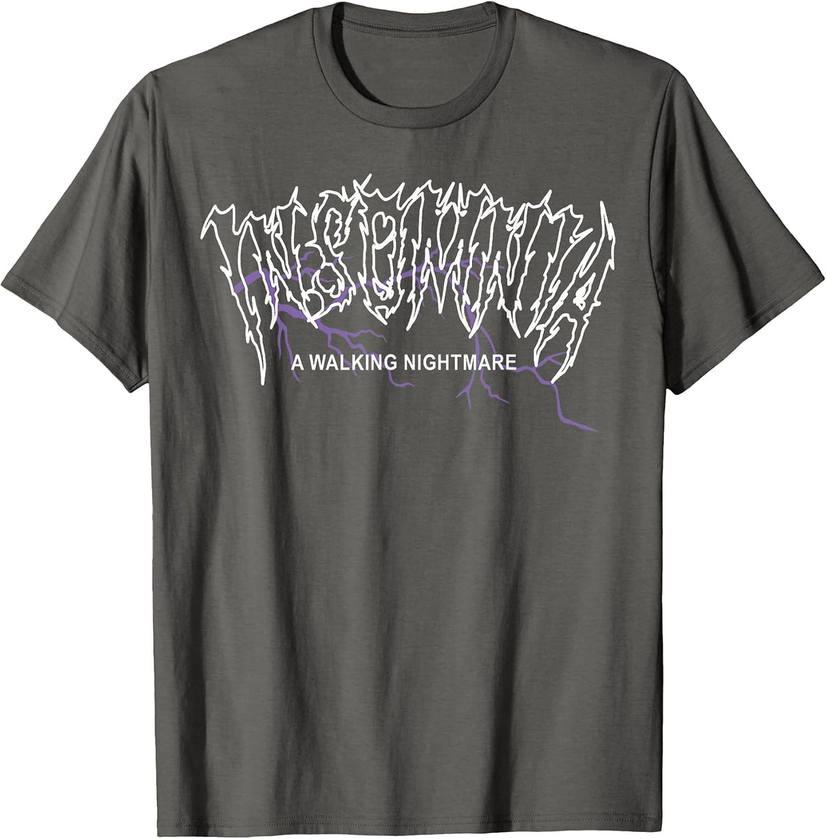 Insomnia Aesthetic Dark Soft Grunge Japan Goth Gamer T-Shirt - Asphalt Grey