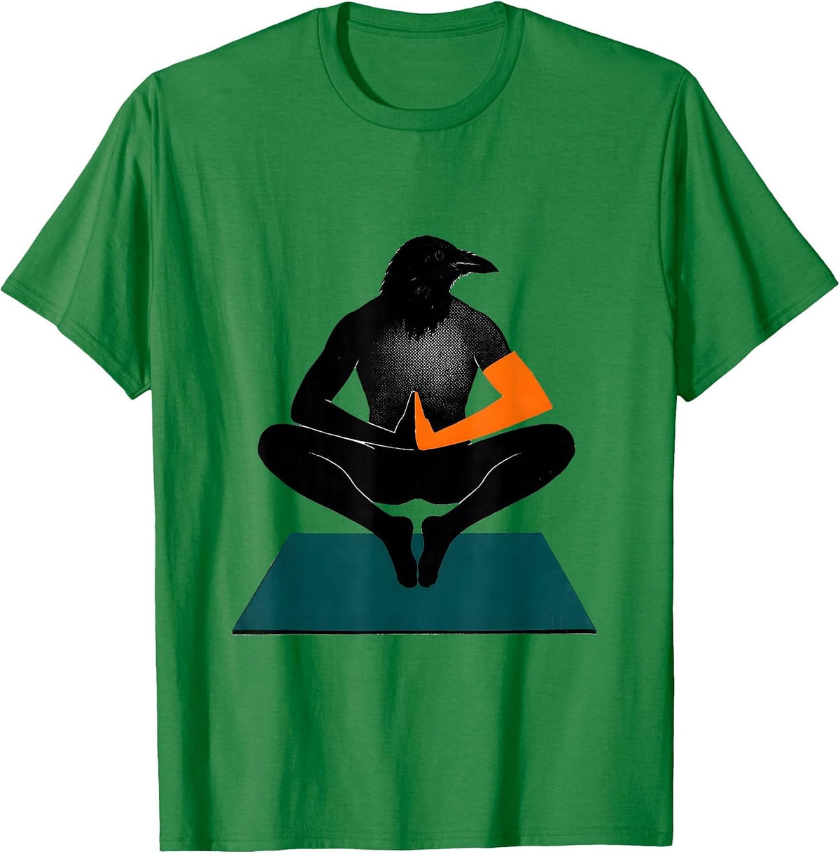 Men's Crow Yoga Pose Spiritual Meditation Humor T-Shirt - Kelly Green