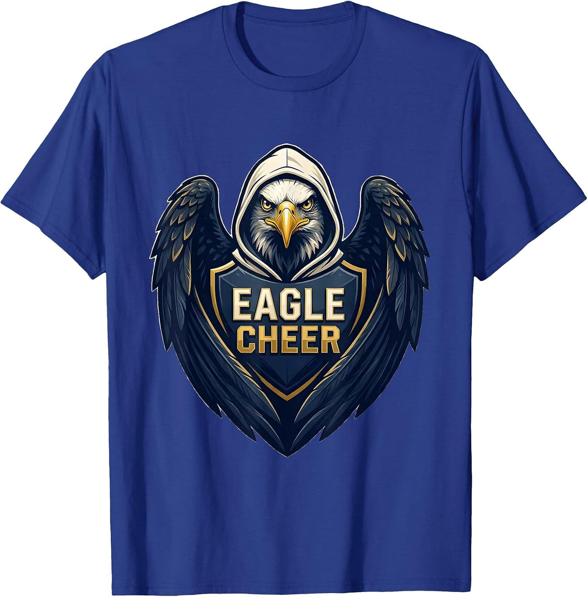 Men's Eagle Cheer Bald Eagle Mascot Fan Pride Family Spirit T-Shirt - Royal Blue