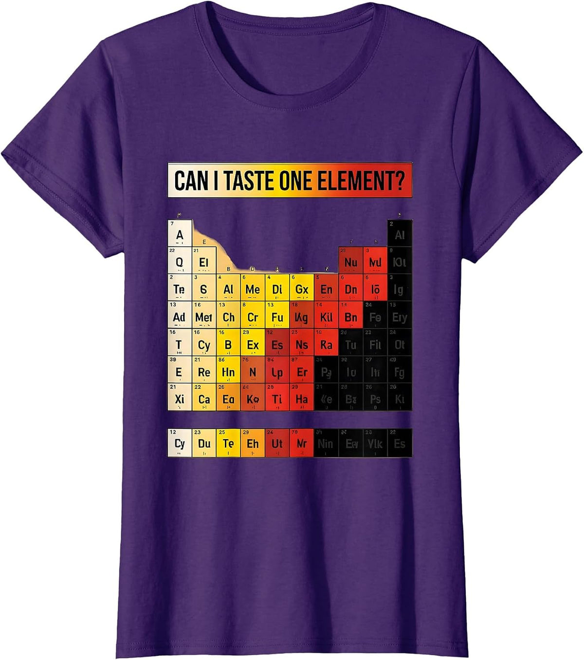 Women's Can I Taste One Element Funny Periodic Table Science Teacher T-Shirt - Purple