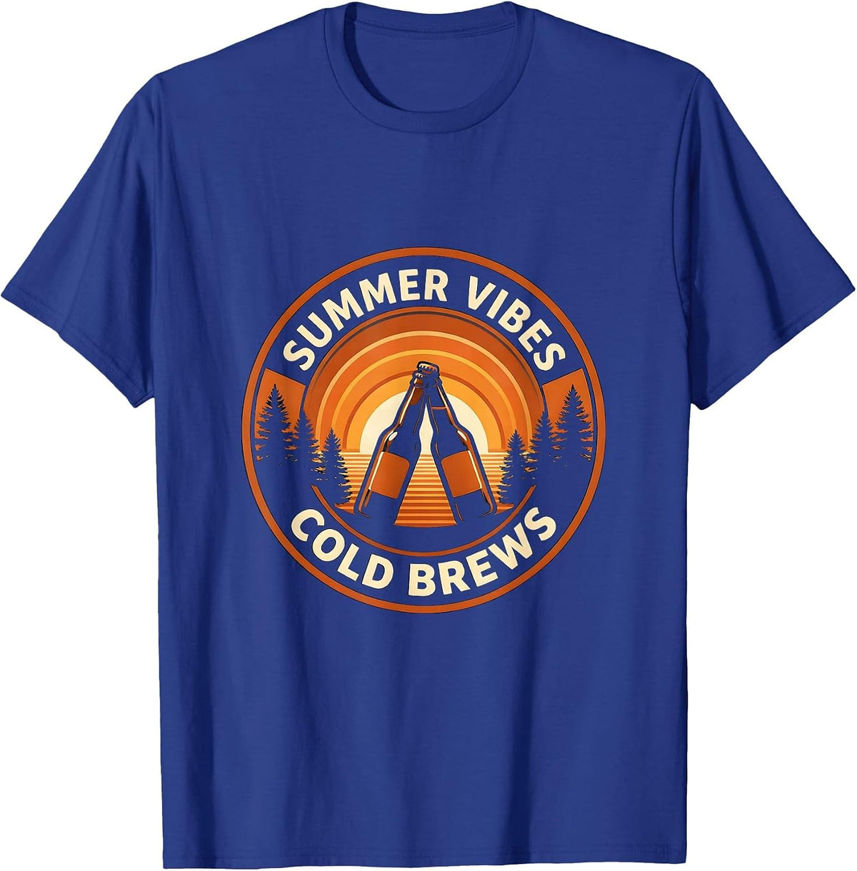 Summer Vibes Cold Brews Labor Day Beer Toast T-Shirt - Royal Blue