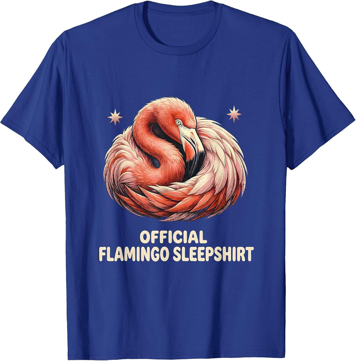 Men's Official Flamingo Sleepshirt Funny Animal Lover Pajama T-Shirt - Royal Blue