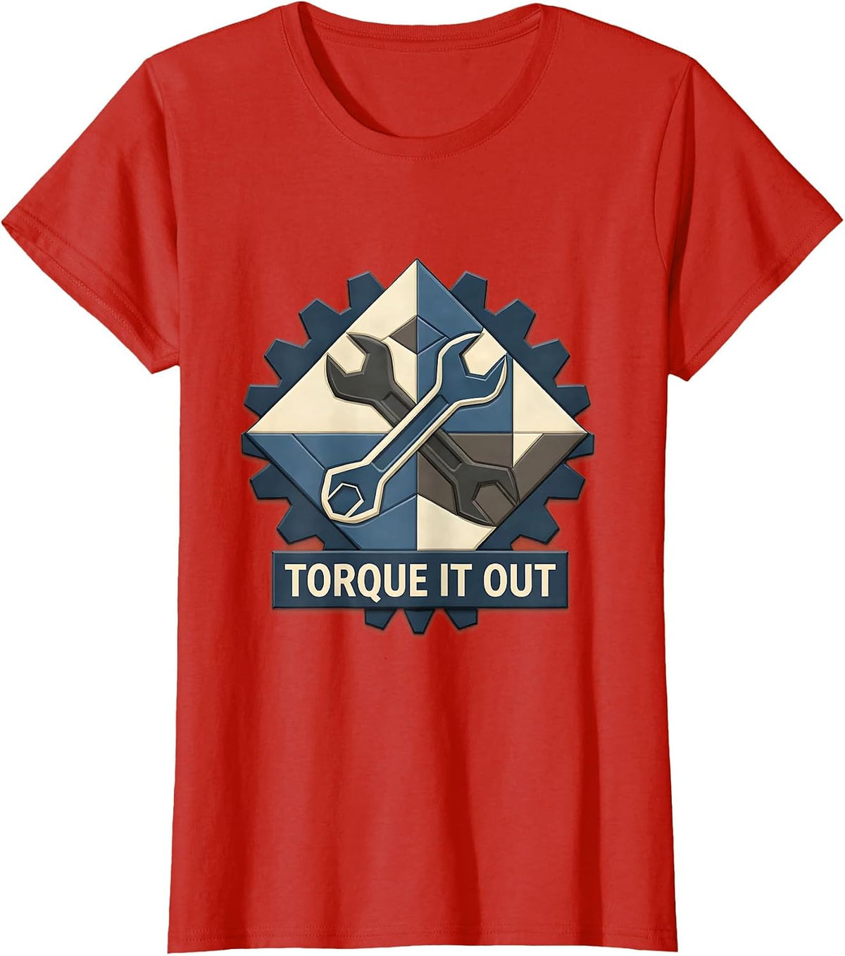 Torque It Out Mechanic Wrench Design T-Shirt - Red