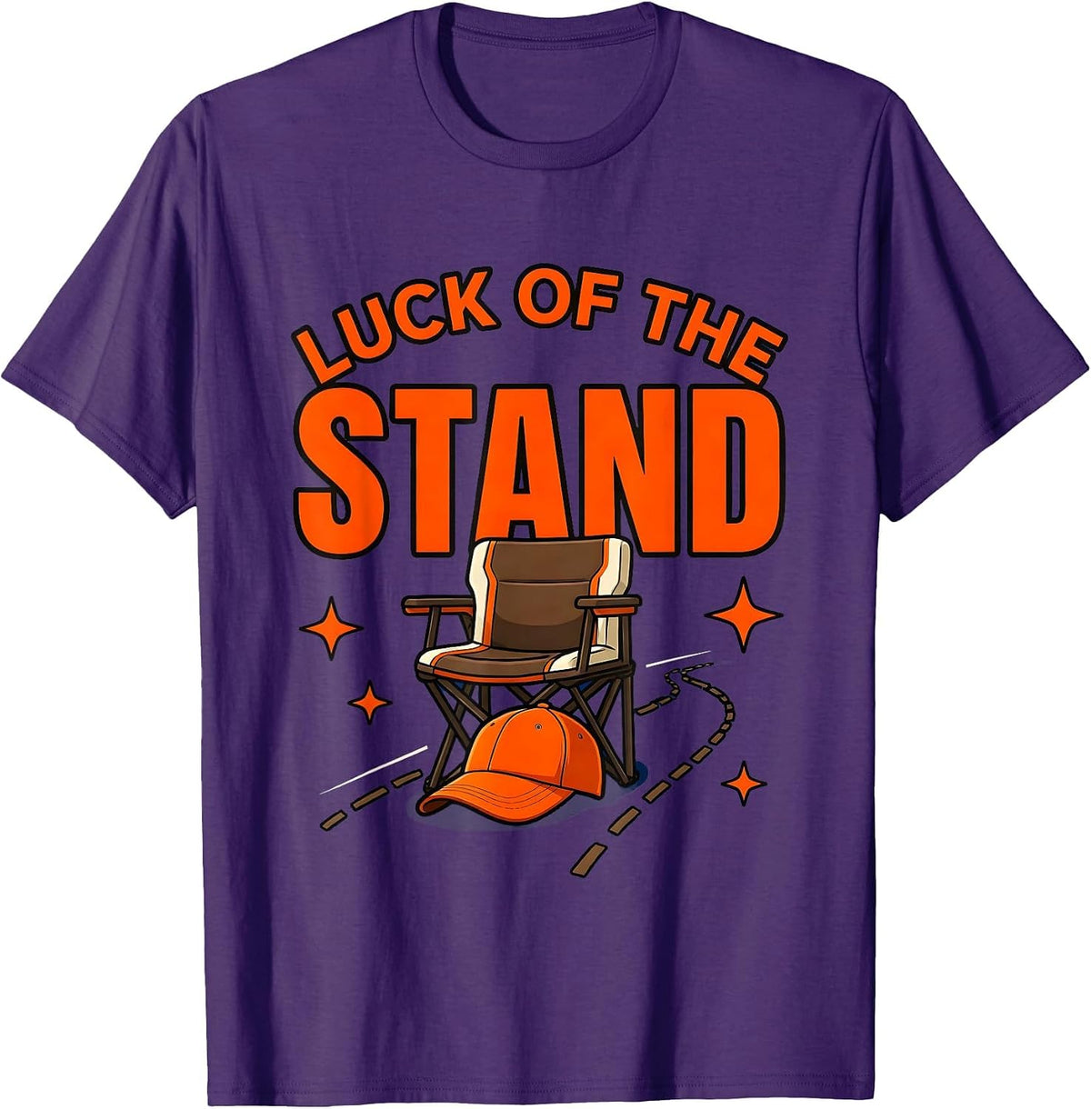 LUCK OF THE STAND Funny Deer Hunter Hunting Season Gift T-Shirt - Purple