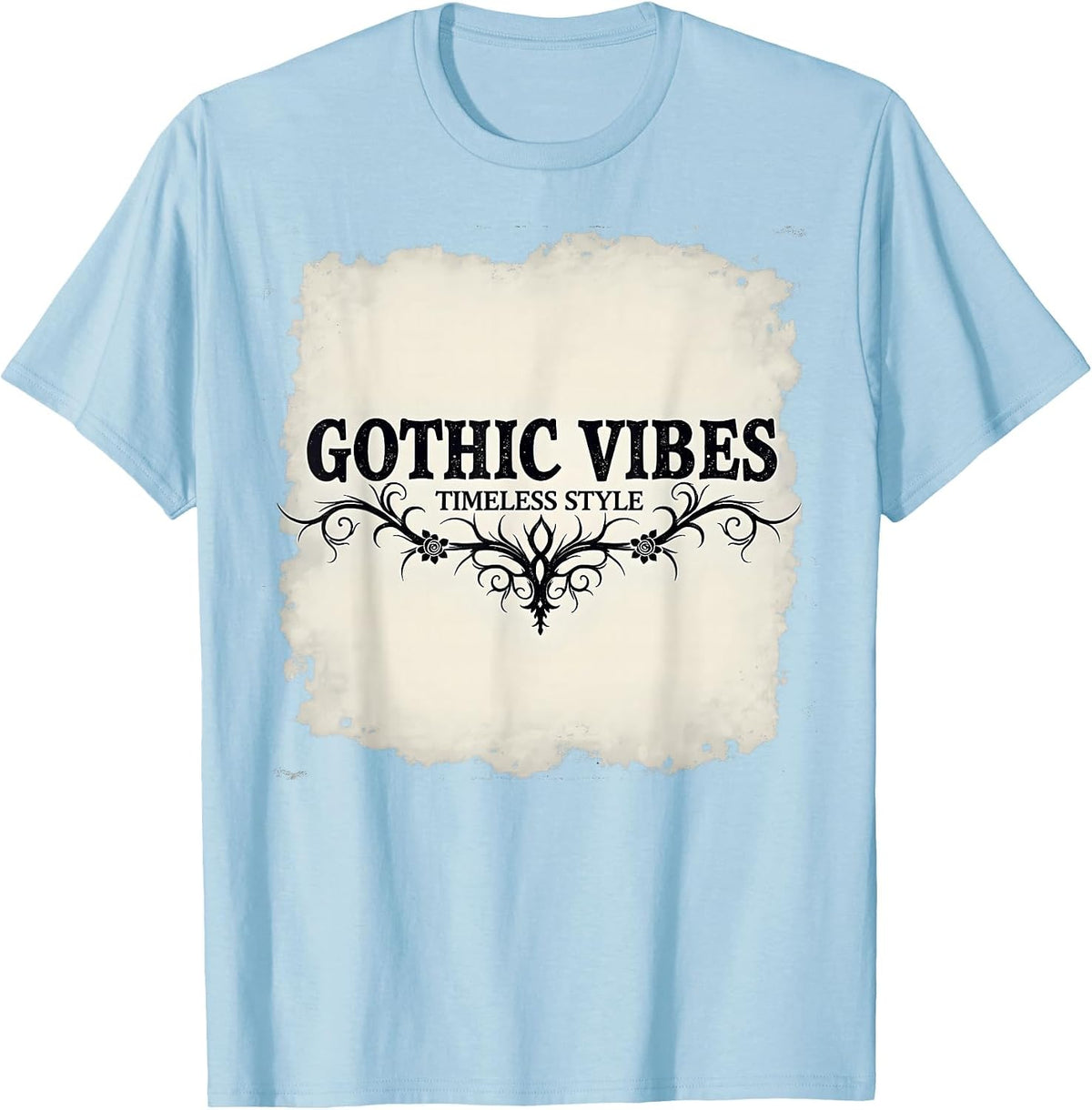 Gothic Vibes Timeless Style Dark Aesthetic T-Shirt - Baby Blue