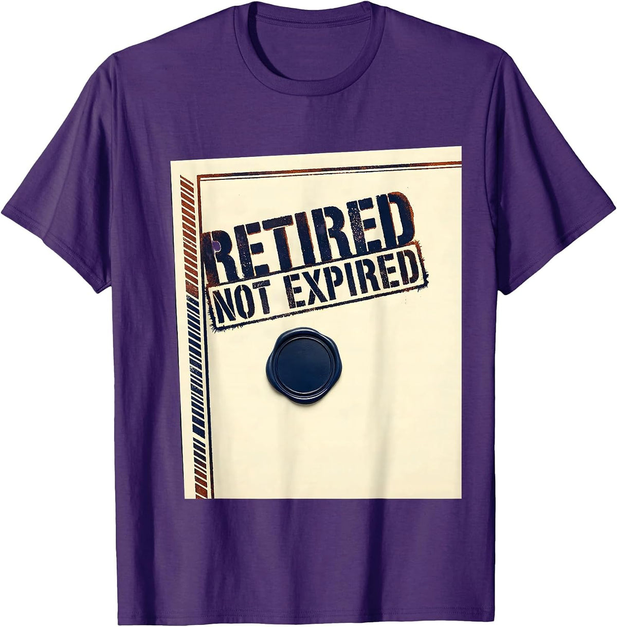 Retired Not Expired Vintage Veteran Military Pride T-Shirt - Purple