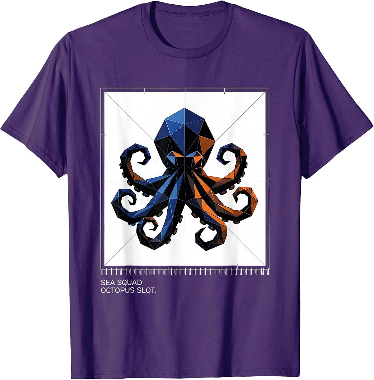 Sea Squad Octopus Slot Geometric Halloween Costume Gag T-Shirt - Purple