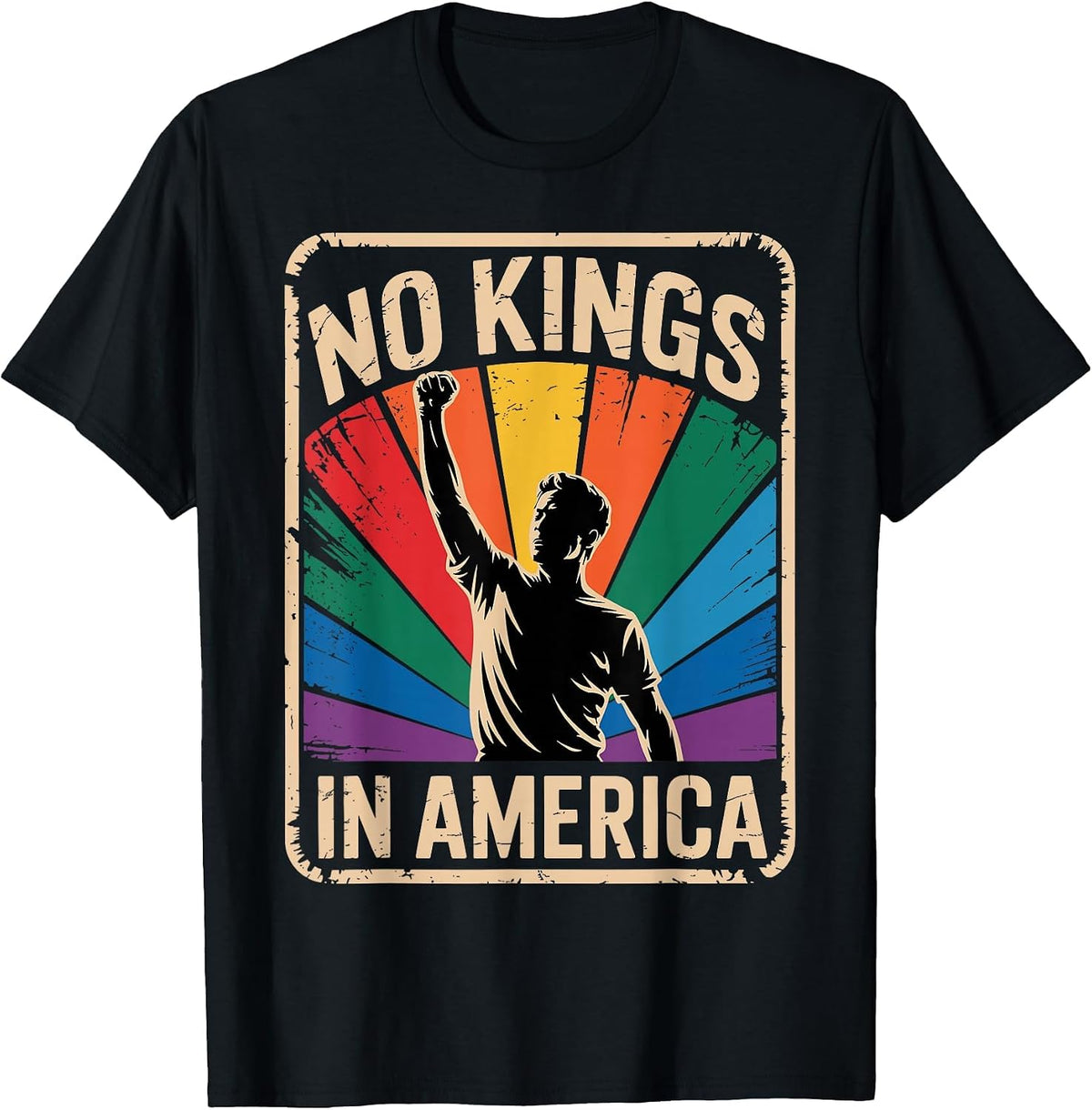 No Kings in America Since 1776 T-Shirt - Black