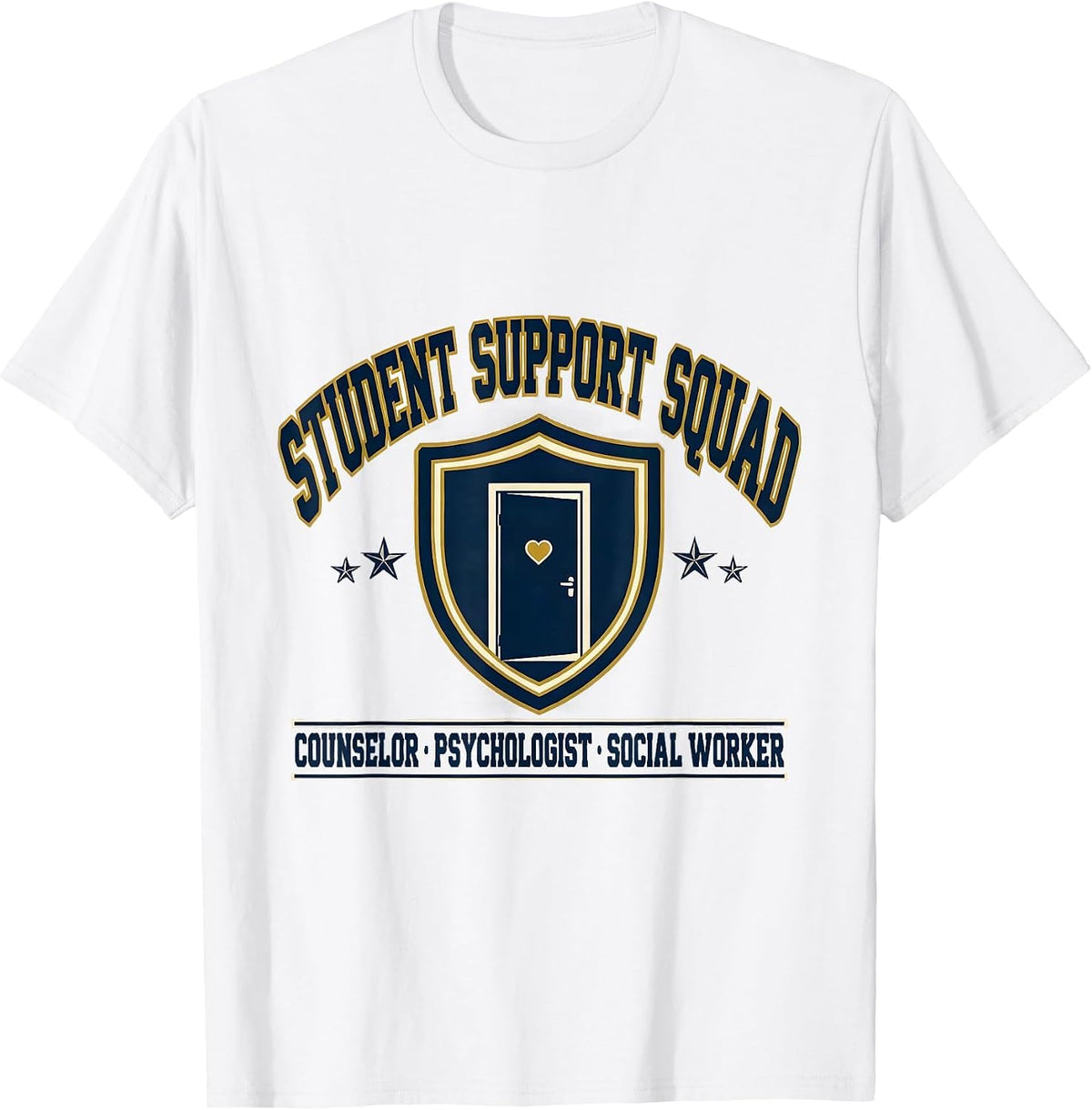 Men's Student Support Squad Counselor Psychologist Social Worker T-Shirt - White