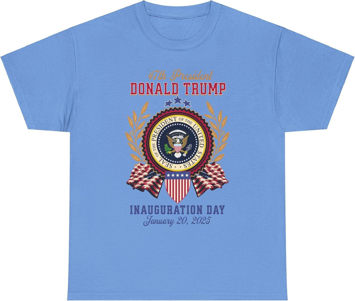 Trump Inauguration T-Shirt, Presidential Inauguration January 20, 2025 Shirt, Commemorative Keepsake - Carolina Blue