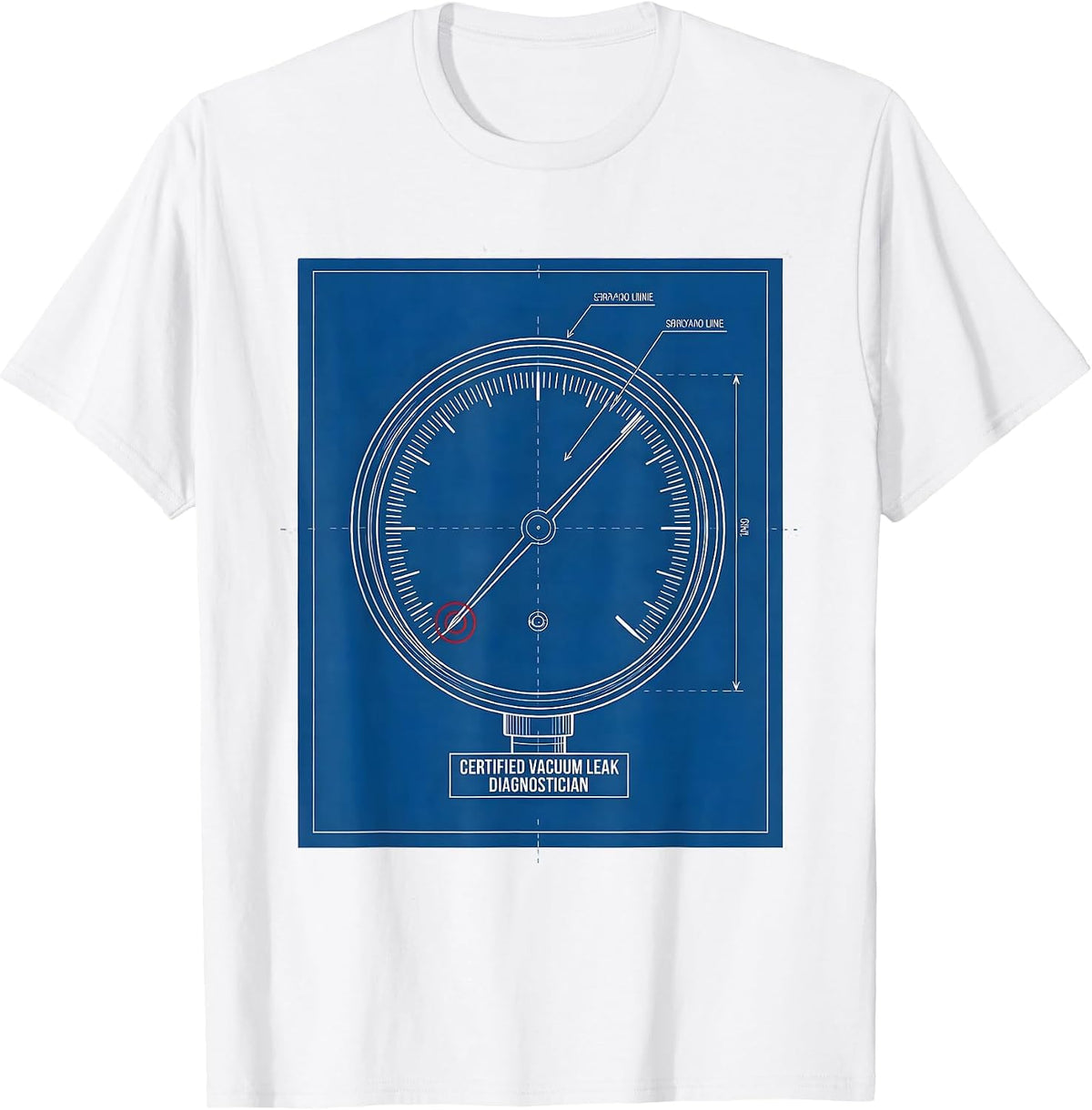 Men's Certified Vacuum Leak Diagnostician Funny Mechanic Auto T-Shirt - White