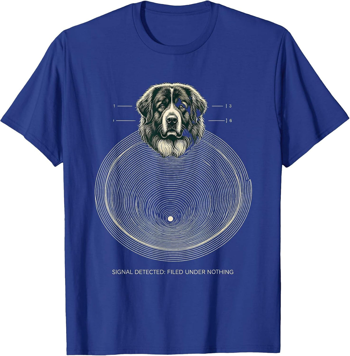 Signal Detected: Filed Under Nothing Funny Great Pyrenees T-Shirt - Royal Blue