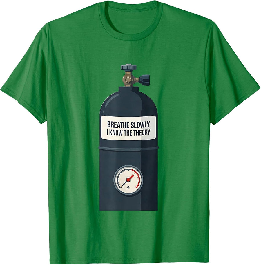 Men's Breathe Slowly I Know The Theory Funny EMT Paramedic Gift T-Shirt - Kelly Green