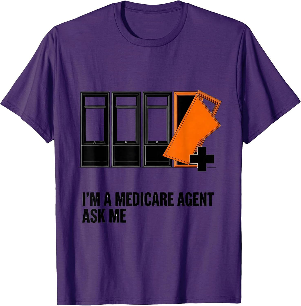 I'm A Medicare Agent—Ask Me Funny Insurance Consultant Gift T-Shirt - Purple