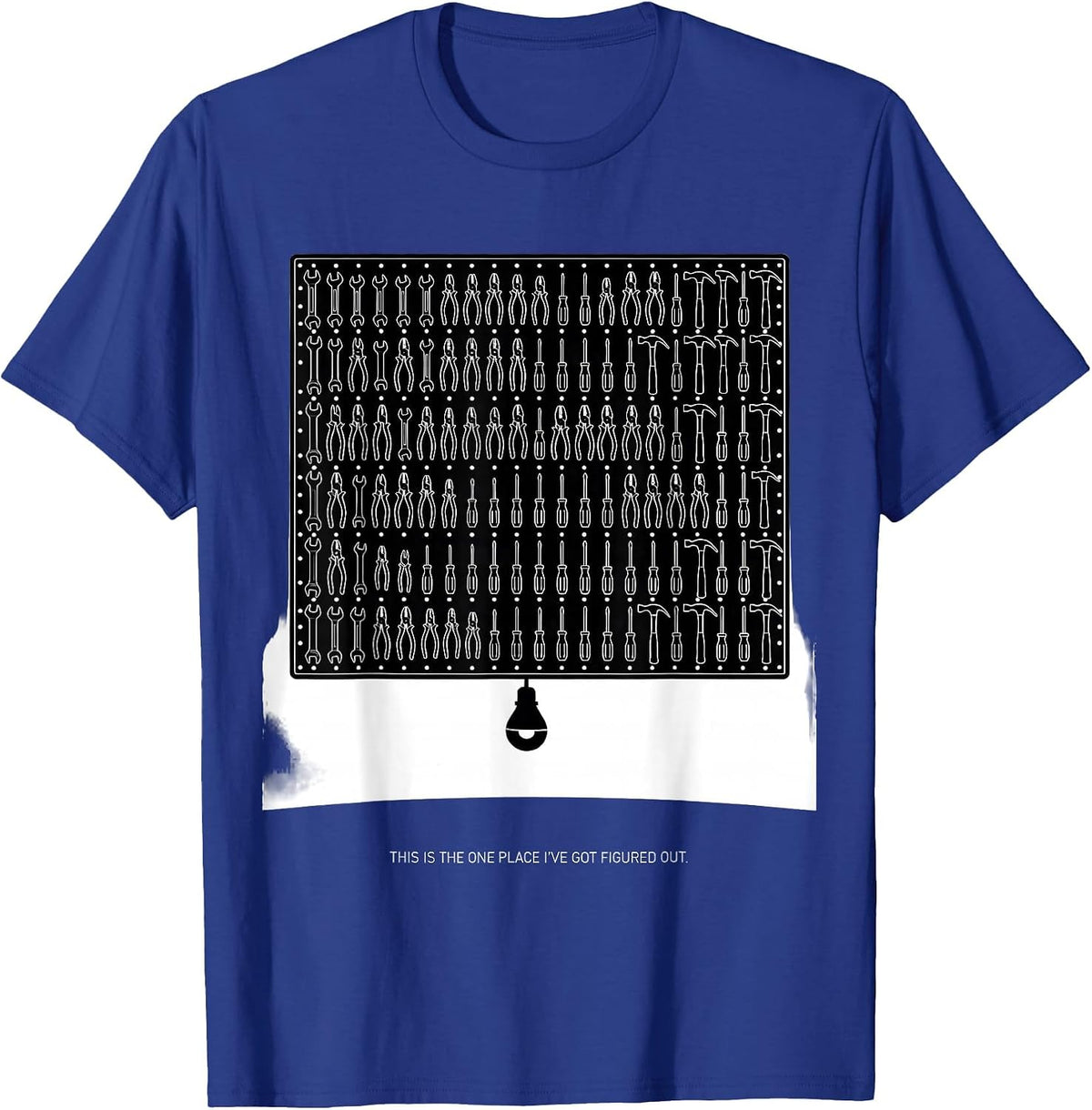 This Is The One Place I've Got Figured Out Mechanic T-Shirt - Royal Blue