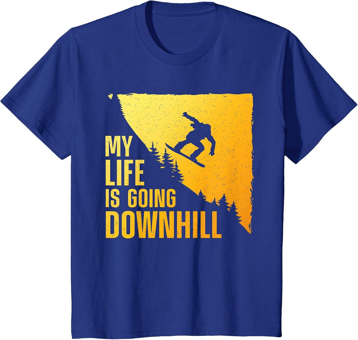 Cool Snowboarding Art for Men Women Snowboard Snowboarder T-Shirt - Royal Blue