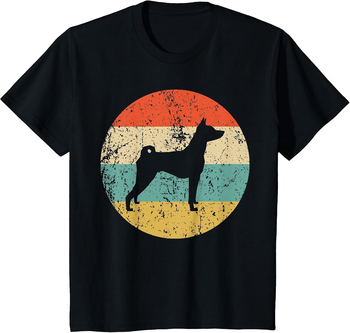 Basenji Shirt - Vintage Retro Basenji Dog T-Shirt T-Shirt - Black
