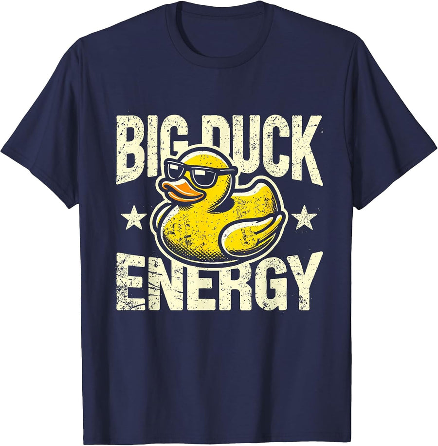 Big Energy Duck Meme Rubber Yellow Duck for Men Women Kids T-Shirt - Navy Blue
