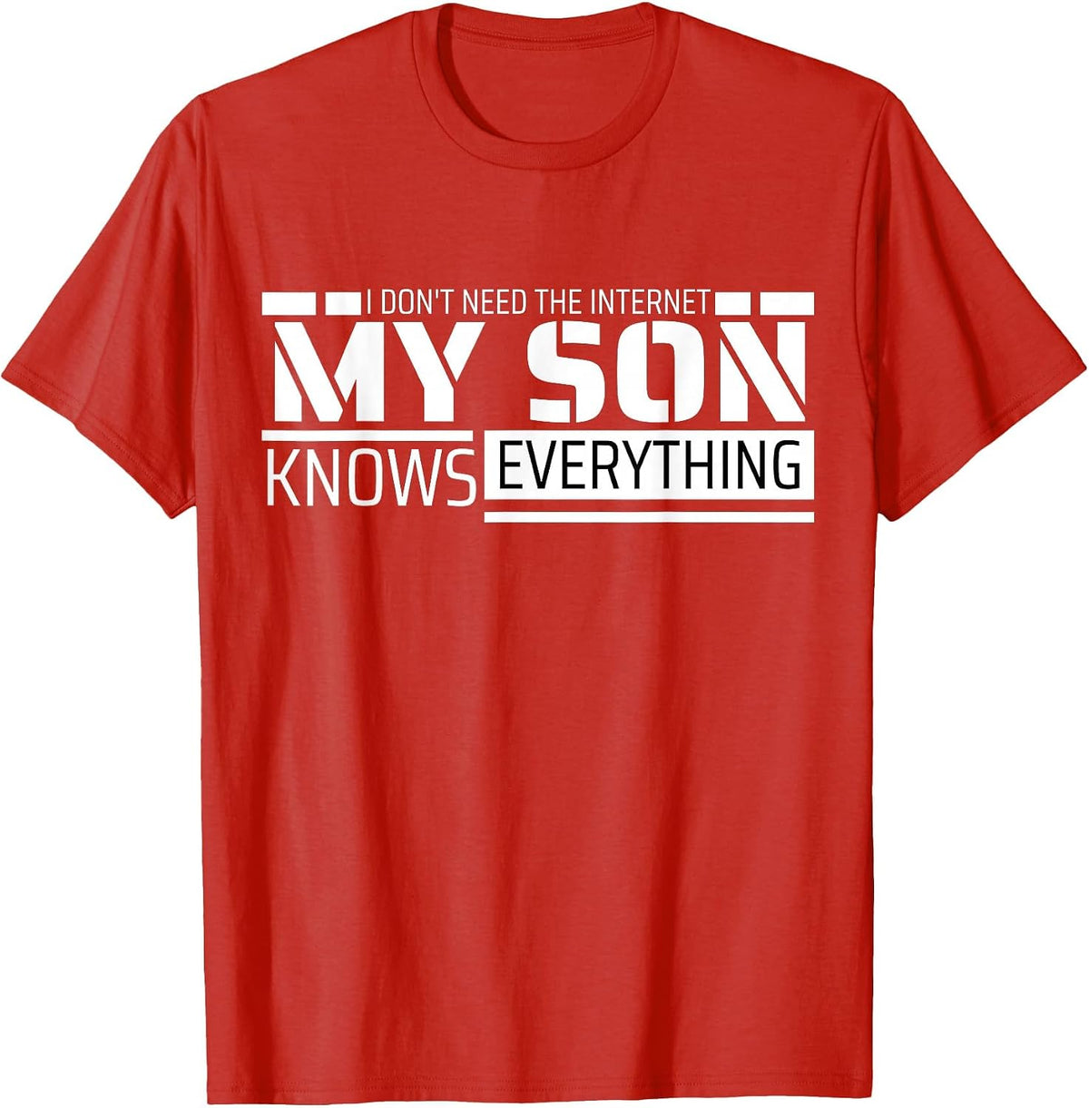 Funny Dad Shirt from Son Men Funny Fathers Day Dad T-Shirt - Red