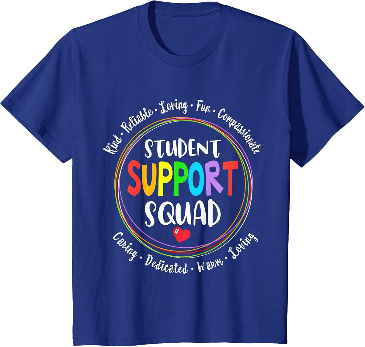 Student Support Squad School Counselor Student Services T-Shirt - Royal Blue