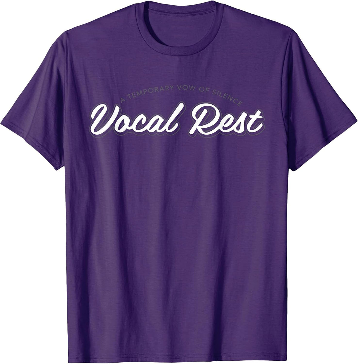 Musical Theatre Vocal Rest Vow of Silence T-Shirt T-Shirt - Purple